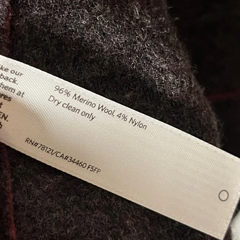 Eileen Fisher Merino Wool Double-knit Kimono Burgundy Open Cardigan Jacket Sz SP